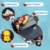 Bez Marki Mokyklinė kuprinė vaikams, patogi, daug skyrių, vandeniui atspari