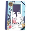 Bez Marki Moomins A5 užrašų knygelė su trintuku Mama, Tėtis ir Mažasis Mi