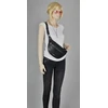 Bez Marki Moteriska odinė rankinė-juosmens dėklas, juoda