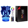 Bez Marki Naktinė lempa 3D FC BARCELONA HERB LED 16 KOLORÓW PODSTAWKA USB + Pultas