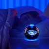 Bez Marki Naktinė lempa 3D KULA KRYSZTAŁOWA GALAKTYKA LED USB NIEBIEESKA