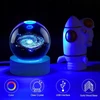Bez Marki Naktinė lempa 3D KULA KRYSZTAŁOWA GALAKTYKA LED USB NIEBIEESKA