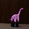 Bez Marki Naktinė lempa 3D LED - DINOZAUR DIPLODOC Z PILOTEM ŚWIECĄCA W 7-MIU KOLORACH