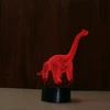 Bez Marki Naktinė lempa 3D LED - DINOZAUR DIPLODOC Z PILOTEM ŚWIECĄCA W 7-MIU KOLORACH