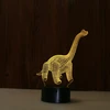 Bez Marki Naktinė lempa 3D LED - DINOZAUR DIPLODOC Z PILOTEM ŚWIECĄCA W 7-MIU KOLORACH