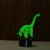 Bez Marki Naktinė lempa 3D LED - DINOZAUR DIPLODOC Z PILOTEM ŚWIECĄCA W 7-MIU KOLORACH