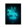 Bez Marki Naktinė lempa 3D LED JEDNOROŻEC UNICORN KOLORY + Pultas