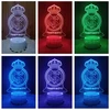 Bez Marki Naktinė lempa 3D REAL MADRYT HERB LED 16 KOLORÓW PODSTAWKA USB + Pultas