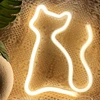 Bez Marki Naktinė lempa DZIECIĘCA NEON KOT OZDOBA LED CIEPŁY Baltas USB BATERIE