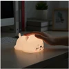 Bez Marki Naktinė lempa MIĘKKA KOTEK DLA DZIECI LED RGB USB KOLOROWA SILIKONOWA