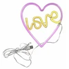 Bez Marki Naktinė lempa NEON POKÓJ DZIECIĘCY SERCE LOVE LED ŚLUB DEKORACJA USB BATERIE