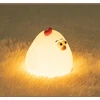 Bez Marki NAKTINĖ VIŠTĖS LEMPA VAIKAMS, MINKŠTAS SPALVOTAS 3000K LED USB SILIKONAS