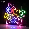 Bez Marki Napis LED GAME ROOM su žalia ramką do pokoju Gamera Gadżety gamingowe
