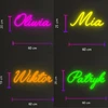Bez Marki Neon LED personalizowany su imieniem 60cm, LEDEON na ścianę + pilot NEMOKAMAI