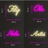 Bez Marki Neon LED personalizowany su imieniem 60cm, LEDEON na ścianę + pilot NEMOKAMAI