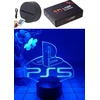 Bez Marki NEONINĖ NAKTINĖ LEMPA AKRILINĖ 3D DEKORACIJA HOLOGRAMOS LED RGB LOGOTIŠKAS PS5 + NUOTOLINIO KONTROLĖ