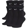 Bez Marki Nike juodos medvilnės Everyday Dri-Fit kojinės, 34-38 dydis, 6 poros