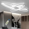 Bez Marki NOWOCZESNY ŻYRANDOL LAMPA SUFITOWA LED 3 PIERŚCIENIE ŚCIEMNIANA Z PILOTEM