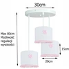 Bez Marki Nowość. Lampa sufitowa wisząca vaikams nowoczesny abażur pudrowy róż,Led