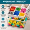 Bez Marki Organizer Składany Pojemnik su Przegródkami na klocki 38cm Transparentny Box