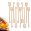 Bez Marki oshhni Medinės medaus maišymo lazdelės Easy Clean Food Grade Jar