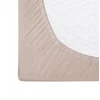 Bez Marki Prześcieradło jersey su gumką 160x200 smėlio sp. - beż na materac do 20 cm