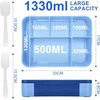 Bez Marki Pudełko na lunch vaikams IJIAMY su przegródkami Śniadaniówka 1300 ml