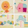 Bez Marki PUDŁO SKŁADANE DO ZABAWEK DLA DZIECI 60,5X36X30,5 CM WZÓR ZWIERZĘCY ŻÓŁTE