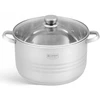 Bez Marki Puodas Stalowy GRUBE 5x DNO Z POKRYWKĄ 12,4L 30cm INDUKCJA Gaz 3020
