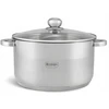 Bez Marki Puodas Stalowy GRUBE 5x DNO Z POKRYWKĄ 12,4L 30cm INDUKCJA Gaz 3020