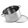 Bez Marki Puodas Stalowy GRUBE 5x DNO Z POKRYWKĄ 12,4L 30cm INDUKCJA Gaz 3020