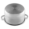 Bez Marki Puodas Stalowy GRUBE 5x DNO Z POKRYWKĄ 12,4L 30cm INDUKCJA Gaz 3020