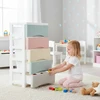 Bez Marki REGAŁ SŁUPEK POJEMNIK NA ZABAWKI 75CM SZUFLADY KÓŁKA ORGANIZER DLA DZIECI