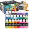 Bez Marki Rinkinys DO MALOWANIA FARBY AKRYLOWE 24X59ml +12 PĘDZLI DUŻY ARTYSTYCZNY 36EL