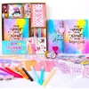 Bez Marki Rinkinys KREATYWNY ZESZYT PAMIĘTNIK DLA DZIEWCZYNEK NAKLEJKI SCRAPBOOKING DIY