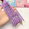 Bez Marki Rinkinys KREDEK OŁÓWKOWYCH Kredki ołówkowe 12 kolorów Kuromi Sanrio Kawaii