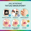 Bez Marki Rinkinys su blizgučiais tatuiruotėms: šablonai, klijai, teptukai