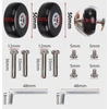 Bez Marki RollFix lagamino ratukai 50mm 2 vnt. + Varžtai + šešiabriauniai raktai - Remonto komplektas