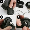 Bez Marki RollFix lagamino ratukai 60mm 2 vnt. + Varžtai + šešiabriauniai raktai - Remonto komplektas
