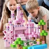 Bez Marki Rožinė Garden Princess Castle Mokomieji žaislai Magnetiniai statybiniai blokeliai 100vnt
