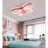 Bez Marki Różowa Lampa sufitowa w kształcie Motyla Oliwka 1 |pokój dla dziecka|36W