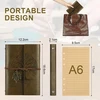 Bez Marki SĄRAŠŲ KADĖS DIENORAŠTIS PU ODA KRAFT VINTAGE TRAVEL KAVOS Įdėklai UNISEX