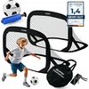 Bez Marki Savaireguliuojantys futbolo vartai Pop-up, 2 vienetų rinkinys — vaikiški vartai, futbolo įranga, treniruočių priemonės, sodo vartai, mini aikštelė, dovana berniukui, sporto žaislai