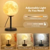 Bez Marki ŚCIEMNIALNA LAMPA STOŁOWA LED KSIĘŻYCOWA 3D PRINTED