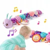 Bez Marki Sensorinis žaislas kūdikiams, antistresinis pliušinis muzikinis vikšras