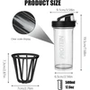 Bez Marki SHAKER 500 ml BUTELINIS BALTYMŲ PUODULIS VANDENS KOKTEILIAMS LAIKYTIS KAIRIS MIŠYKLĖLIS