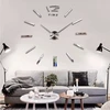 Bez Marki Sieninis laikrodis DIY DUŻY NAKLEJANY NA ŚCIANĘ 3D CICHY 65-120 CM LUSTRZANY