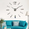 Bez Marki Sieninis laikrodis DIY DUŻY NAKLEJANY NA ŚCIANĘ 3D CICHY 65-120 CM LUSTRZANY