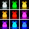 Bez Marki Silikoninė Led naktinė lemputė pelė Rgb su pulteliu vaikams