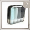 Bez Marki Silikoninės kelioninės buteliukų rinkinys 4x90ml su kosmetine